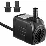 1500L/H dränkbar vattenpump, 25W ultratyst akvariepump med 48h torrbränning, fontänpump med 5 fot power a