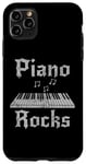 Coque pour iPhone 11 Pro Max Piano Rocks, pianiste musicien rock Goth