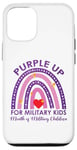 Coque pour iPhone 13 Pro Purple Up For Military Kids Mois of Military Child Rainbow