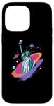 Coque pour iPhone 14 Pro Max Statue de la Liberté USA tenant une torche flamboyante avec des plantes