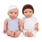 LullaBaby – 14-inch Realistic Baby Twin Dolls – Soft Bodies & Removable Outfits – Hat, Headband & Pacifier Accessories – Toys for Kids Ages 2 & Up – Twin Baby Dolls Set – Boy & Girl