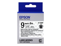 Epson Labelworks Lk-3Tbw - Svart På Klar - Rulle (0,9 Cm X 9 M) 1 Kassett(Er) Etiketttejp - För Labelworks Lw-1000, 300, 400, 600, 700, 900, K400, Z5000, Z5010, Z700, Z710, Z900