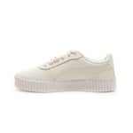 Puma Carina 2.0 Lace 39512601 Womens Beige Leather Lifestyle Trainers Shoes