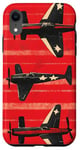 Coque pour iPhone XR Coque de téléphone rétro à rayures rouges vintage WWII P40 Tiger Warbird