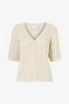 Vila - Cardigan viThena V-neck 2/4 Knit - Beige