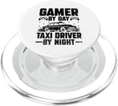 Gamer By Day Taxi Driver By Night Cab Taxis Drivers PopSockets PopGrip for MagSafe