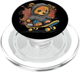 Ours en peluche amusant avec pull et skateboard PopSockets PopGrip pour MagSafe