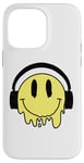 Coque pour iPhone 14 Pro Max Sourire jaune fondant drôle souriant visage dégoulinant mignon