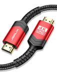 4K HDMI Cable, JSAUX 5M HDMI 2.0 Cable Ultral High Speed 18Gbps Lead Cord Support 3D, Video 4K@60Hz, UHD 2160P, HD 1080P, Ethernet Compatible with Fire TV, Apple TV, PlayStation PS4 PS3 PC - Red