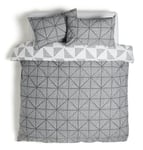 Habitat Stockholm Diamond Dash Grey Bedding Set - Kingsize