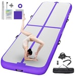 FBSPORT Tapis D'Entraînement 20cm Hauteur Tapis de Gymnastique Gonflable Air Tumbling Track 3M Tapis de Gym Gonflable Tumbling Tapis Gymnastique Air Floor Mat pour Gymnaste Tumbling Yoga avec Pompe