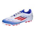 adidas Mixte F50 League Football Boots Artificial Ground Chaussures, Cloud White/Solar Red/Lucid Blue, 42 2/3 EU