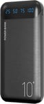 Power Bank 10000mah Chargeur Portable Batterie Externe Avec 2 Sorties Usb 2,4 A Et Entrée Usb C Compatible Avec Huawei Iphone 12 11 X Ipad Samsung Galaxy S20 Android Tablette Plus (Black, Large)