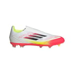 adidas Unisex F50 League Laceless Football Boots FG/MG, Cloud White/Core Black/Solar Yellow, 8.5 UK