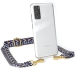 Phone chain for Samsung Galaxy S20 FE / S20 FE 5G Boho Cover Band Blue / White