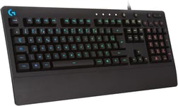 G213 Prodigy,Clavier Gamer,Eclairage RGB LIGHTSYNC,Résistant aux Éclaboussures,Personnalisable,Commandes Multimédia Dédiées,Français AZERTY - Noir(Q11)