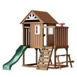 VEVOR Maisonnette Enfants Cabane de Jardin pour Enfants avec Toboggan Échelle