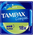 Tampax Compak Moderate to Heavy Flow 54 Tampons 18 x 3 Packs Super Absorbency