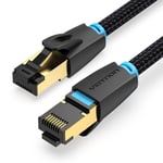 Cable Ethernet CAT 8, 2 m Câble Réseau RJ45 Rond Tressé 40Gbps 2000Mhz High Speed SFTP Gigabit Lan Compatible avec Xbox series X/S PS5 PS4 PC