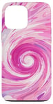 iPhone 13 Pro Max Swirl Pink Color Illustration Pattern Abstract Art Case