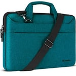 DOMISO 14 Pouces Imperméable Housse de Protection Ordinateur Portable avec Port de Chargeur USB Externe Sacoche Bandoulière pour HP 14/Lenovo Yoga 520/Ultrabook/Netbook/ASUS,Turquoise