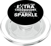 Trisomy 21 Down Syndrome Extra Chromosome Makes Me Sparkle PopSockets PopGrip for MagSafe