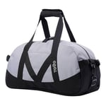 TOTTO Sac de Sport, modèle Bungee, Dimensions : 47 x 25 x 19 cm, capacité 22 litres, poignée et bandoulière réglable, Anneaux pour Cadenas à Fermeture éclair Principale, Couleur Grise, Gris, S, Grand