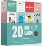 20 Birthday Cards Multipack Vol 1 by Wonder Cards | Eco Friendly | Birthday Car