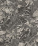 Rasch SCHÖNER WOHNEN Collection Tropical 600155 Papier peint intissé avec feuilles tropicales anthracite 10,05 m x 0,53 m