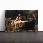 Big Box Art Canvas Print Wall Art John William Waterhouse The Lady of Shalott | Mounted & Stretched Box Frame Picture | Home Decor for Kitchen, Living Room, Bedroom, Hallway, Multi-Colour, 24x16 Inch