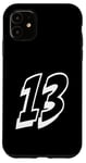 Coque pour iPhone 11 Number Thirteen #13 Uniforme d'équipe sportive 13 anniversaire