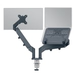 Leitz Ergo Double Dual 17"-32" Computer Monitor Screen & 13-17" Laptop Arm Mount