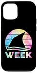 Coque pour iPhone 15 2024 Week Retro Shark Fin Lover Sea Ocean Animal Summer Trip