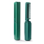 Mini Lisseur de Cheveux Rechargeable, Lisseur de Voyage, Brosse à Lisser Sans Fil, Mini Peigne à Lisser Portable,(Vert)