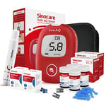 sinocare Diabetes Testing Kit/Blood Glucose Monitor Safe AQ Smart/Blood Glucose Sugar Test Kit with Test Strips x 100 & Lancing Devices x 100 for UK Diabetics -in mmol/L