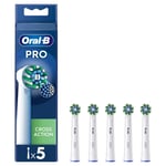 5 Pack Oral B Cross Action Braun Replacement Electric Toothbrush Heads