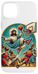 Coque pour iPhone 14 Plus Ballin with the Messiah Rejoignez la communauté Jesus Basketball