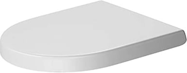 Duravit Starck 2/Darling New toilet seat, soft-close toilet lid, duroplastic toilet lid, with stainless steel hinges, white