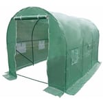 Serre de Jardin tunnel - 6 m2 - Toile en polyéthylène 140g & tube acier diam 18mm