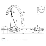 Mavic Crossride Light 29 2016-17 Rear Right Spokes 12 Units