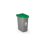 Stefanplast Poubelle Eco System 15 Litres Gris Vert