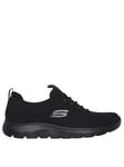 Skechers Engineered Stretch Knit Bungee Slip-on W/ Memory Foam - Black, Black, Size 8, Women