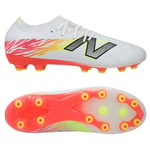 New Balance Furon V8 Elite AG Flash Point - Hvit/Rød/Sølv - Kunstgress (AG), størrelse 37½