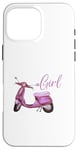 iPhone 16 Pro Max Cute Scooter Girl Art For Women Kids Scooter Life Lover Case