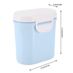 (Blue L)Portable Milk Powder Sealing Storage Box Microweave Freezer Safe _s