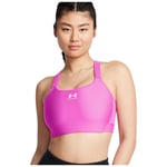 Under Armour Sports Bra Ladies Compression Support High Vest Crop Top HeatGear