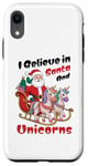 iPhone XR I Believe in Santa and Unicorns Christmas Tee Case