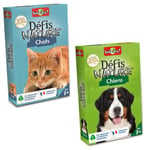 Bioviva - Défis Nature - Lot de 2 jeux Défis Nature Chats et Chiens - Jeux de société ludique - Jeux Bienveillants pour Petits et Grands - De 2 à 6 joueurs - Dès 7 ans - Fabriqué en France