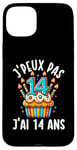 Coque pour iPhone 15 Plus Je Peux Pas J'ai 14 Ans Anniversaire Enfant Humour Drole