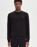 Fred Perry Mens Crew Neck Sweatshirt - Black - Size Medium